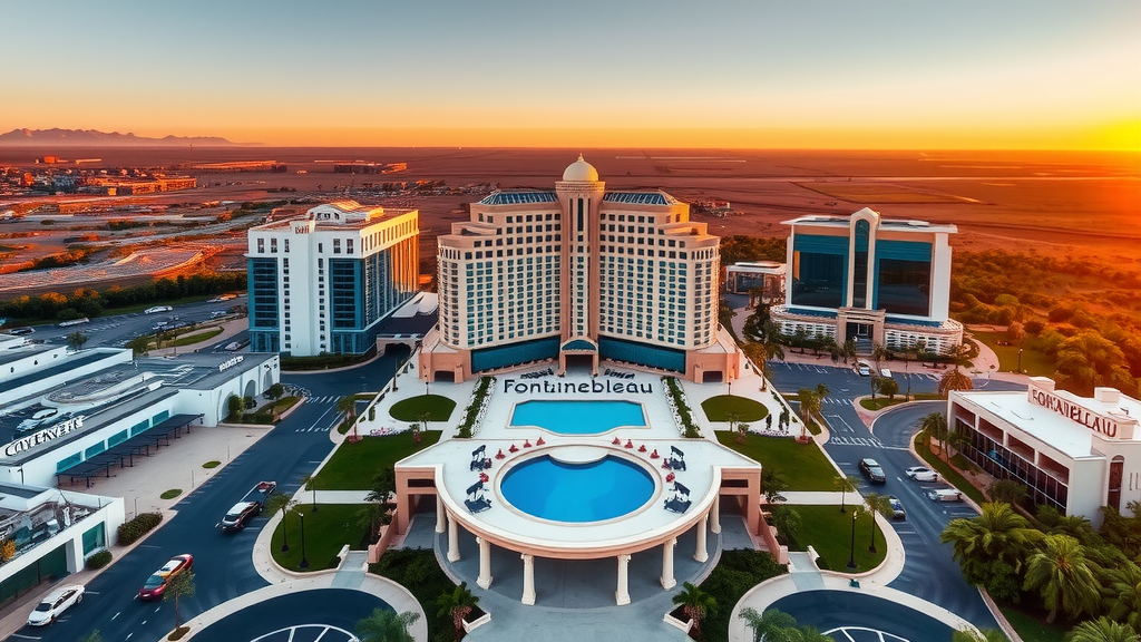 Aerial view of Fontainebleau Las Vegas.
