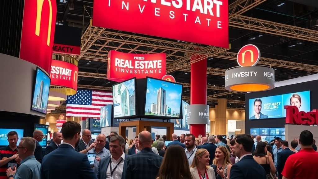 Investors networking at a real estate expo in las vegas