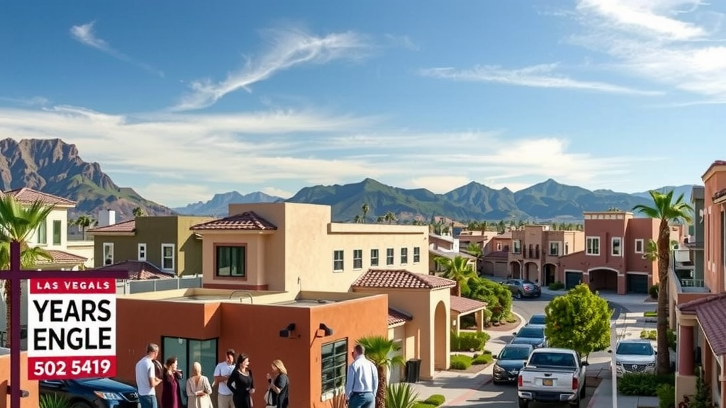 Real estate in las vegas lively atmosphere with potential buyers