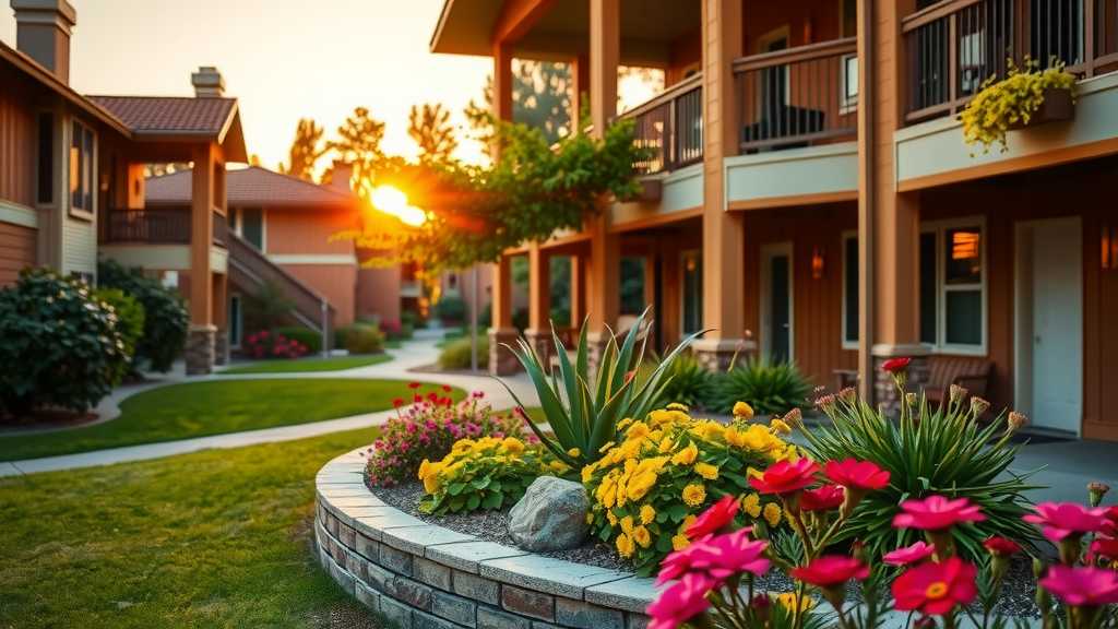 vista-del-atardecer-de-un-complejo-de-apartamentos-de-lujo