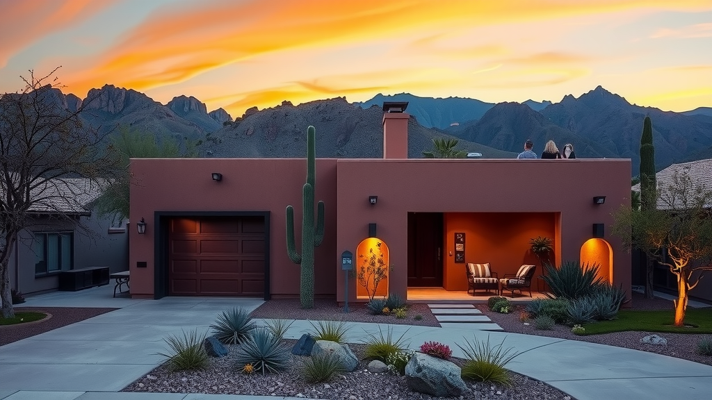 Casa unifamiliar en las vegas al amanecer