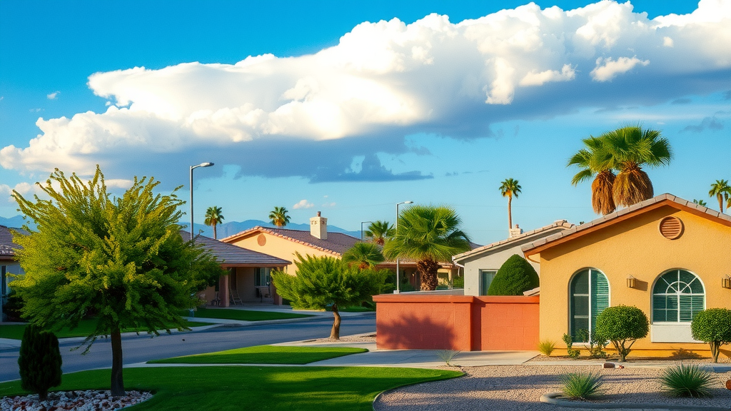 Casas unifamiliares en un vecindario de las vegas