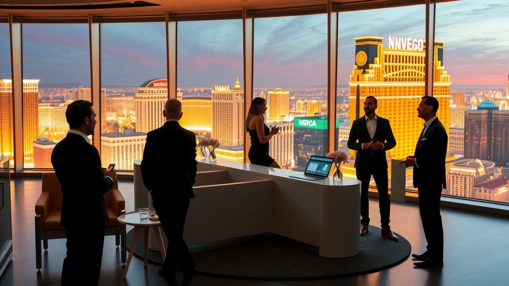 Inversores en un entorno corporativo moderno en las vegas
