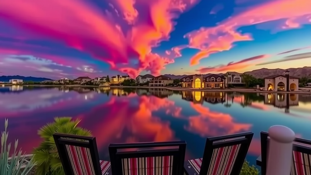 Lake las vegas at sunset