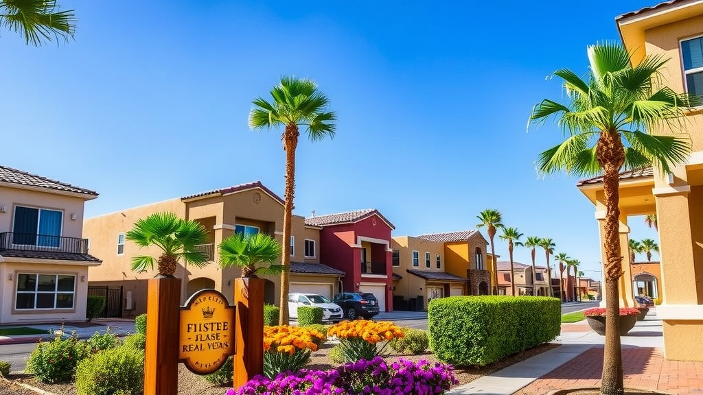 Las vegas real estate development under a clear sky