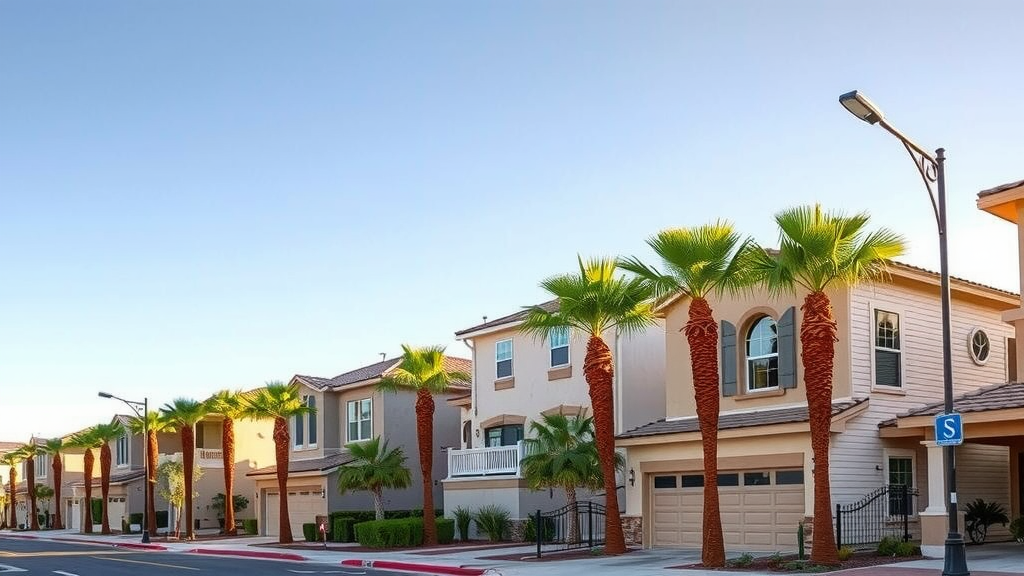 Las vegas suburban home market in bright daylight