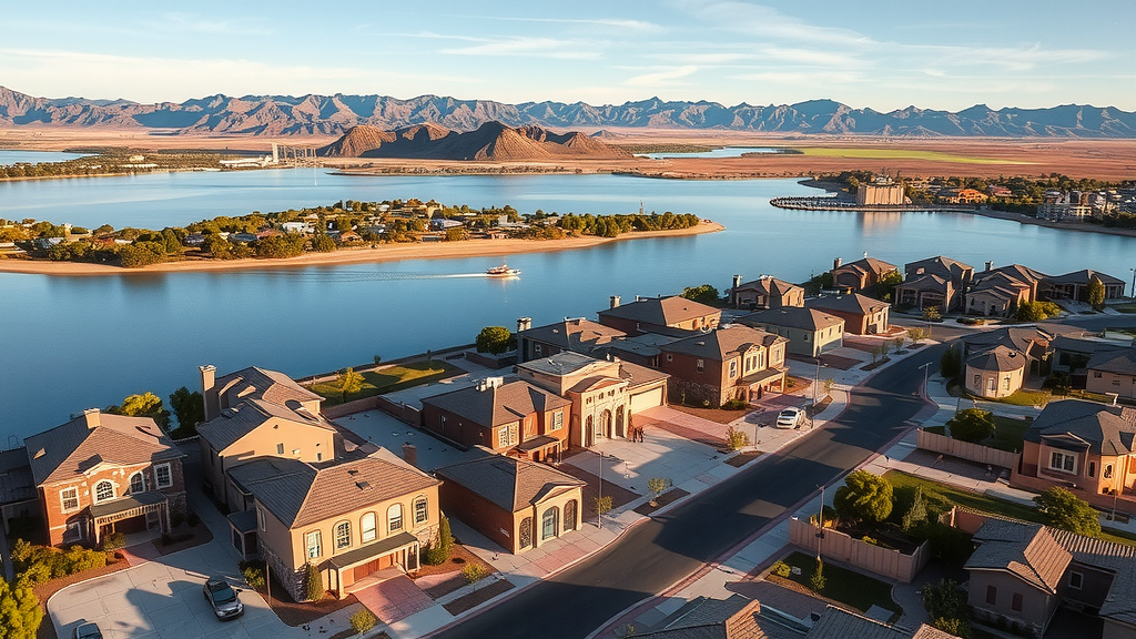 Lake Las Vegas market from the sky.