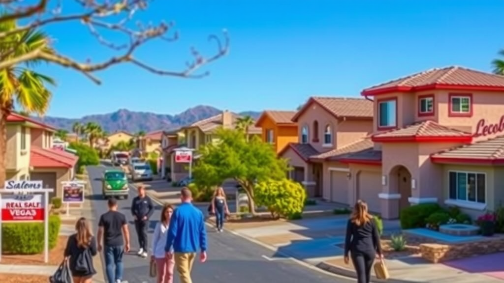 Real estate scene in las vegas showcasing homes available for buyers