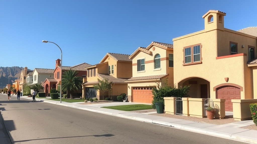 Residential area in las vegas with families and children