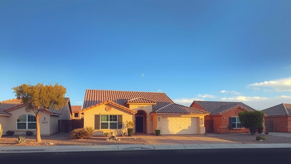 Casa unifamiliar en las vegas con jardyn cielo azul