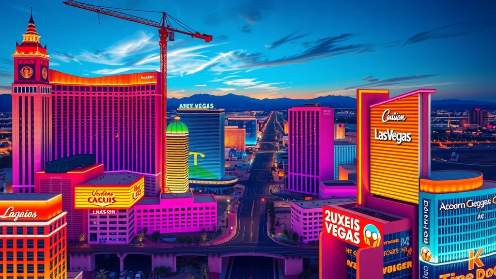 Paisaje urbano de las vegas con desarrollo inmobiliario