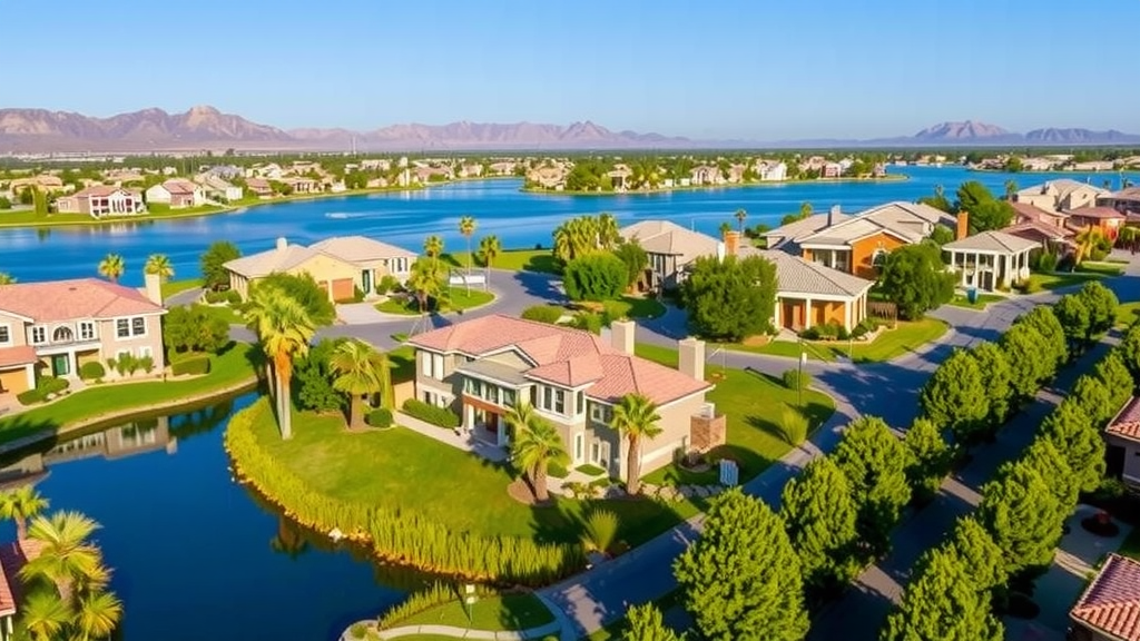 Residential neighborhood in Lake Las Vegas.