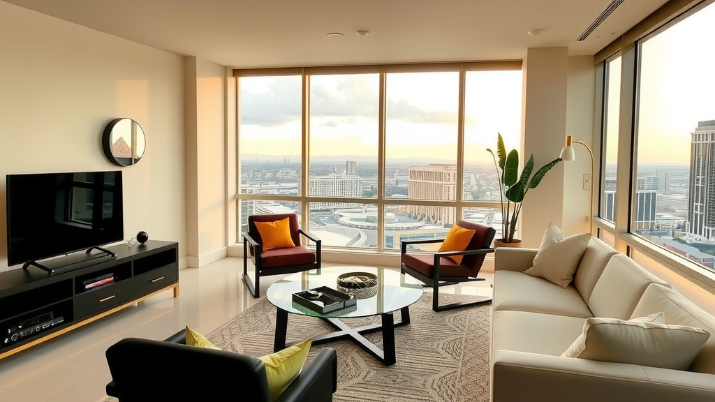 Stylish condo interior in Las Vegas.