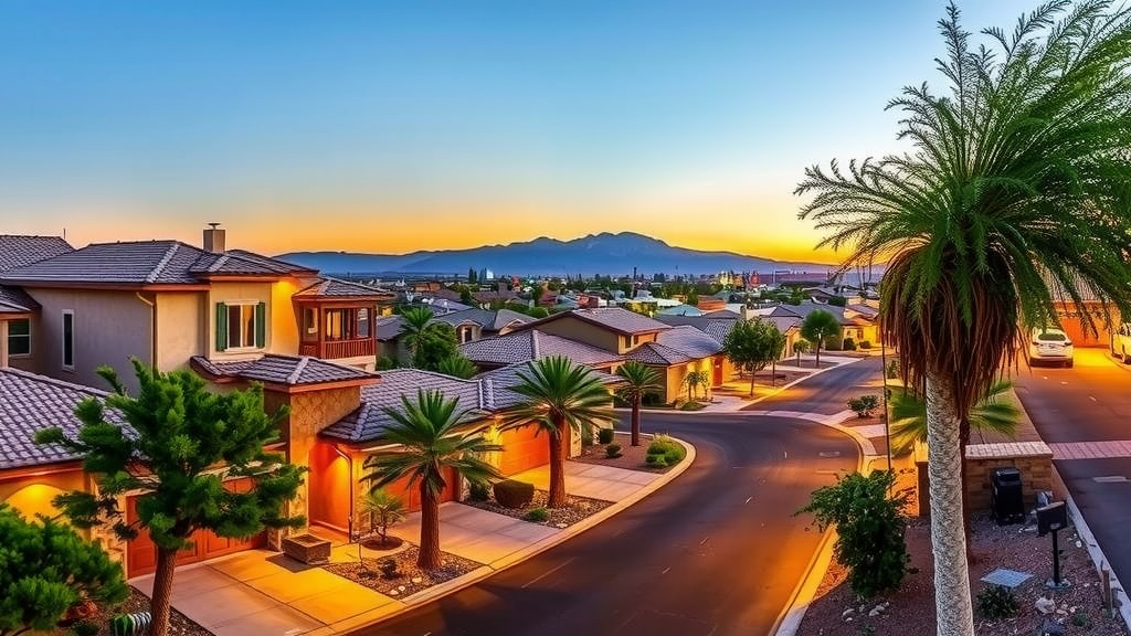 Vecindario atardecer las vegas