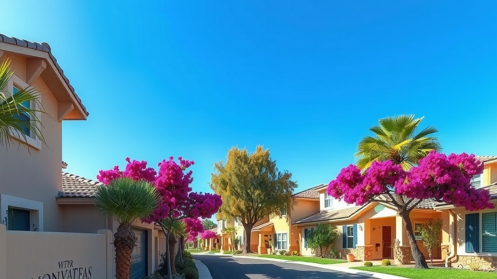 Vecindario moderno de casas en las vegas
