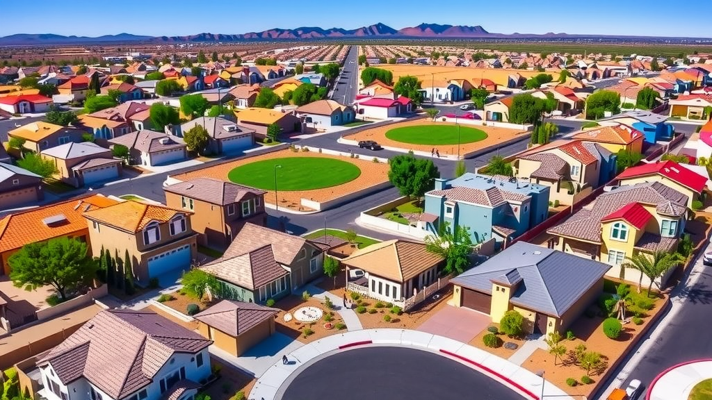 Vibrant modern neighborhood in las vegas