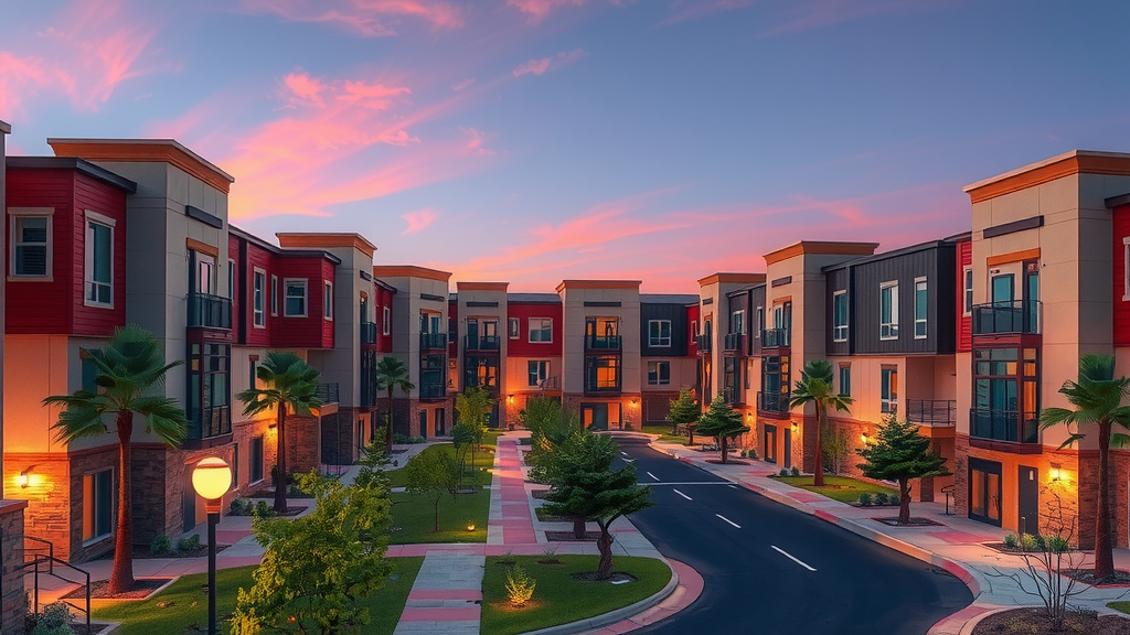 Complejo inmobiliario moderno en las vegas