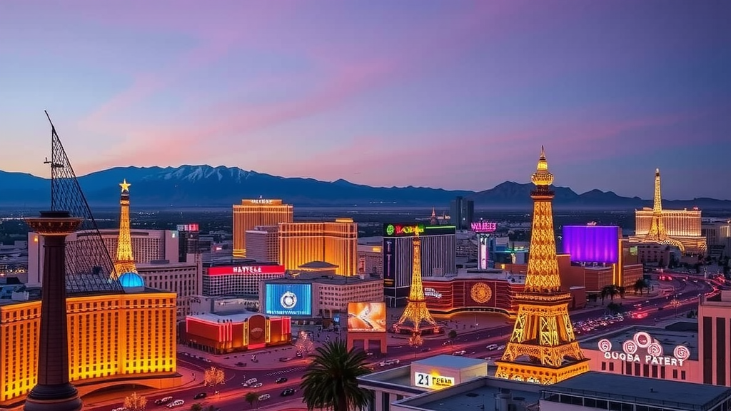 Horizonte de las vegas al amanecer
