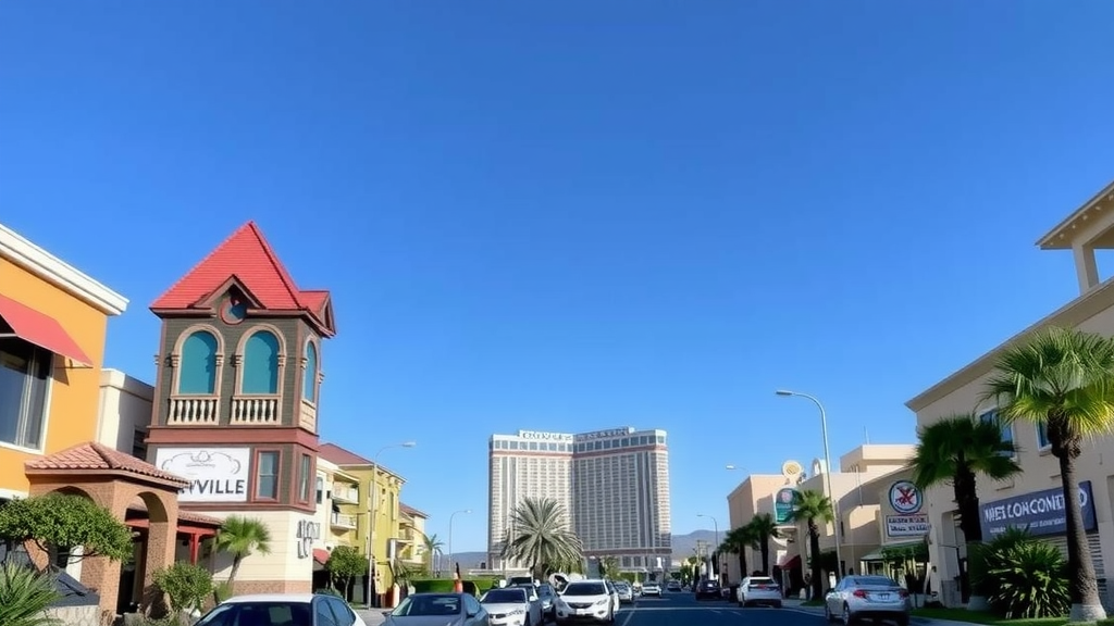 Las vegas residential real estate scene during a sunny day