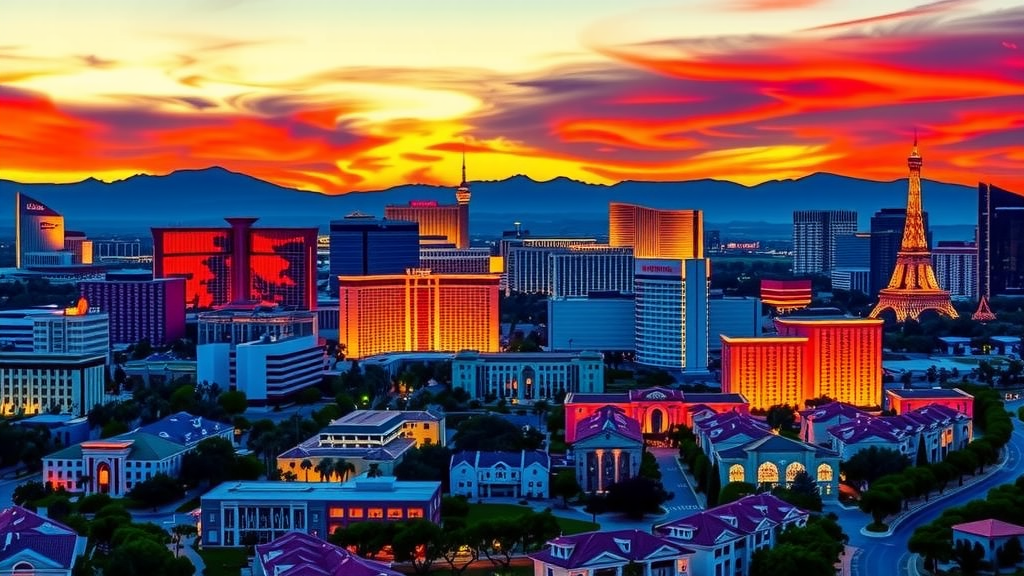 Las vegas skyline with summerlin developments