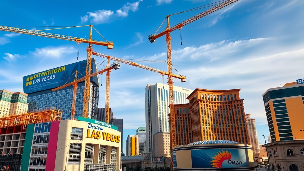 Downtown las vegas construction site in 2025 illustrating urban development