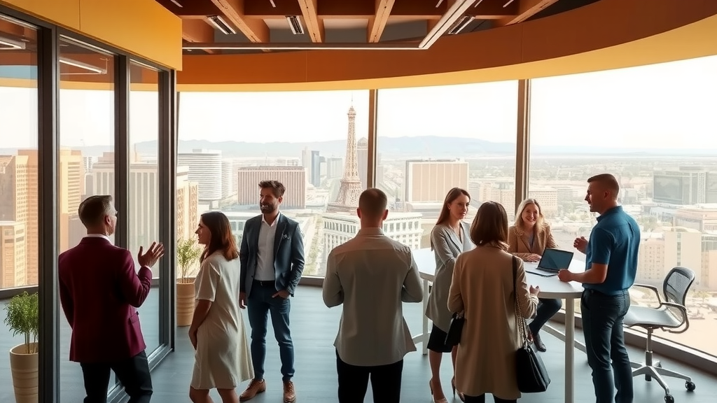 Las vegas real estate market transactions in a modern office setting