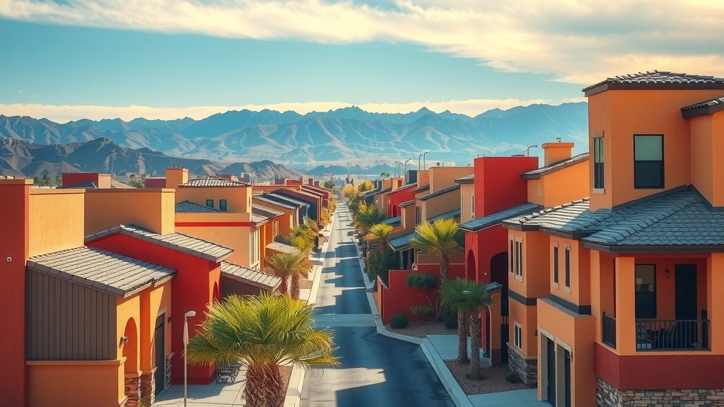 Vibrant residential areas of las vegas