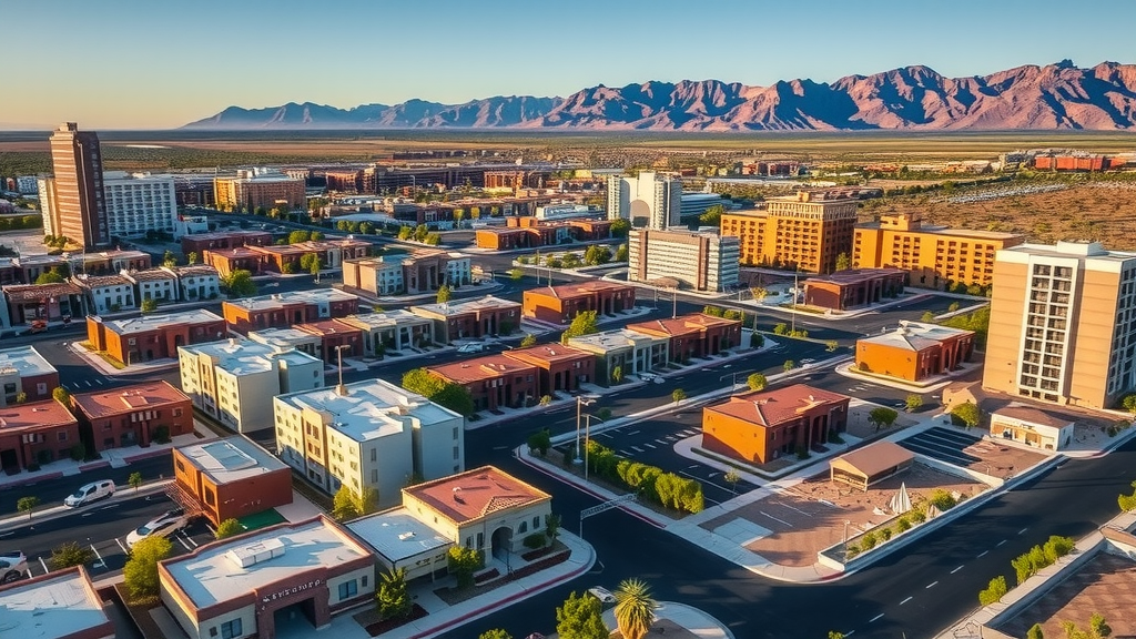 Desarrollo residencial en Southwest Las Vegas, destacando la modernidad.