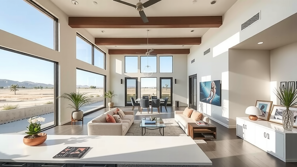 Interior of a modern Las Vegas home with bright natural light.
