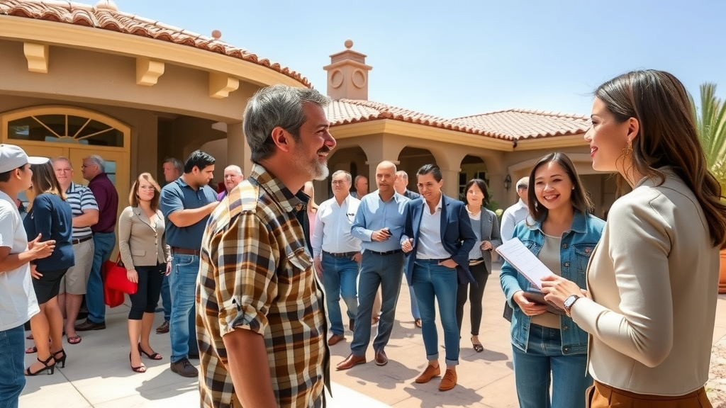 Open house event in Las Vegas luxury home.