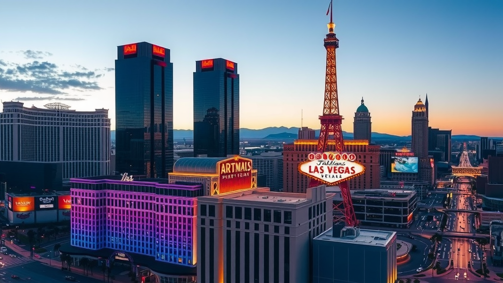 Atardecer en las vegas mostrando el inventario de viviendas