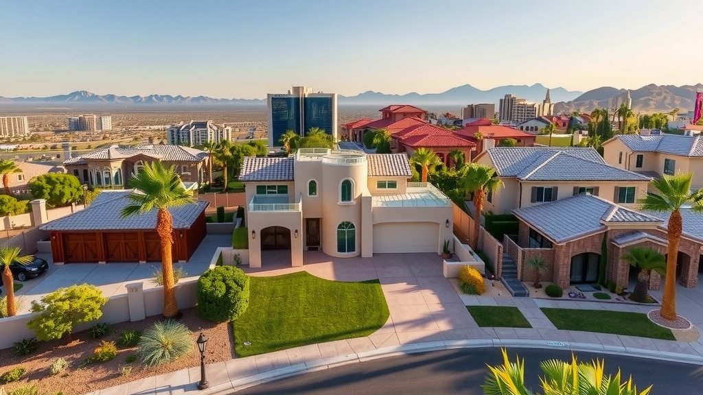 Casas de lujo en Las Vegas con vistas al Strip.